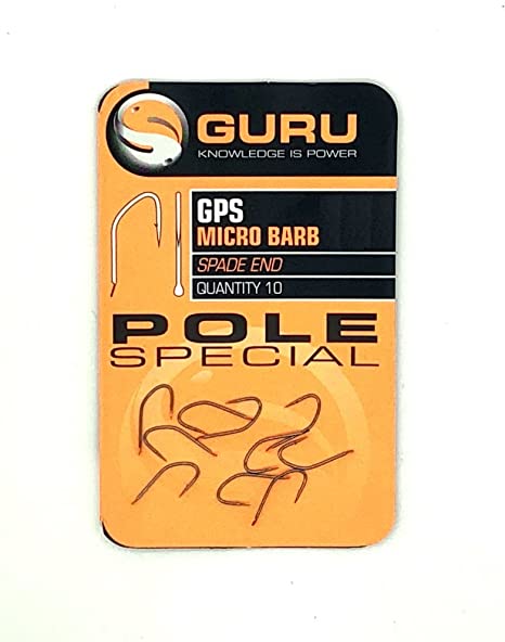 Guru Pole Special Micro Barbed Hooks Spade End, Order Online in Ireland