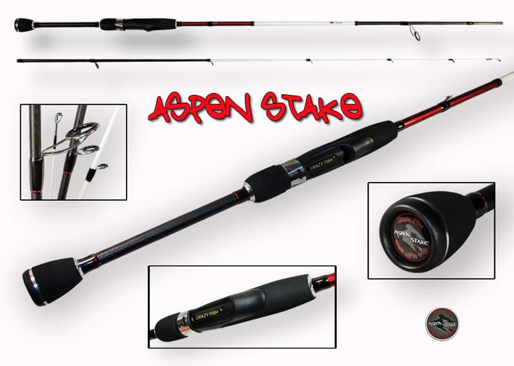 crazy fishing pole Crazy Fish Aspen Stake Spinning Rod