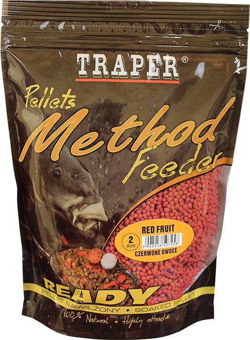 Traper Method Feeder Pellets 2mm 500g Red Fruit