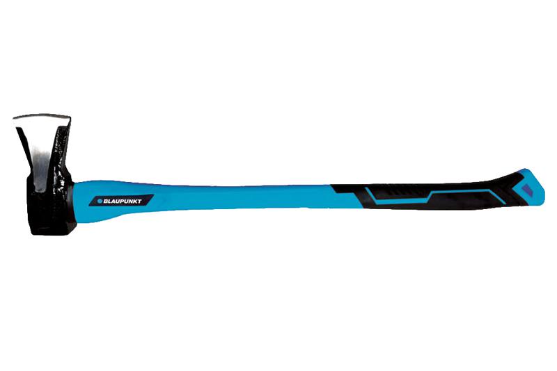 Blaupunkt Axe 80cm 2kg – heavy-duty forged steel axe with long blue handle for wood chopping and outdoor use