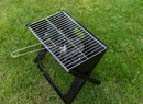 Blaupunkt portable charcoal grill – compact folding outdoor BBQ with stainless steel grate.