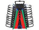 14-piece bungee cord set with mixed lengths and strong steel hooks for securing luggage and cargo.
