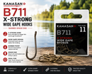 🪝 Kamasan B711 X-Strong Wide Gape Hooks – Barbed Spade End KAMASAN