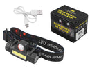 DETACHABLE HEADLAMP + MAGNET, 1 X LED 3 W + 1 X COB 2 W, BUILT-IN 900 MAH BATTERY, USB. HEADLAMP
