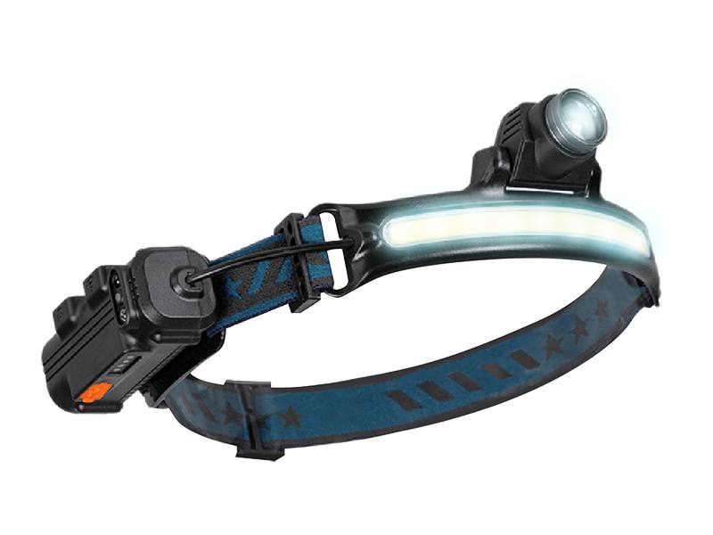 HEADLAMP LTC LED XPG 5W 300LM ZOOM + COB 400LM BATTERY MOTION SENSOR. 2000MAH USB TYPE-C LAMEX