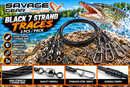 🎣 Savage Gear Black 7 Strand Traces 3pcs/Pack SAVAGE GEAR