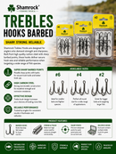 🪝 Shamrock Trebles Hooks Barbed SHAMROCK