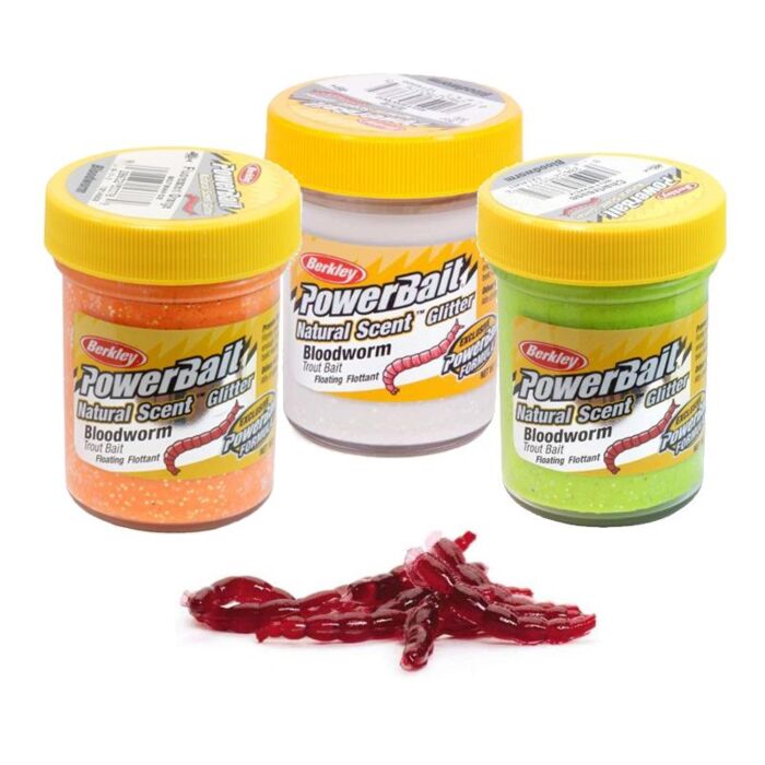 Berkley PowerBait® Natural Glitter Trout Bait - Bloodworm