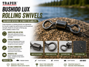 🔄 Traper Bushido Lux Rolling Swivels – High-Strength Anti-Twist Fishing Swivels TRAPER