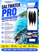🎣 Dennett Saltwater Pro 3 Hook Black Feather Rigs DENNETT