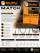 🪝 Guru Match Special Micro Barbed Hooks Spade End GURU