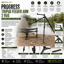 🎣 Korum Progress Tripod Feeder Arm 2 Rod KORUM
