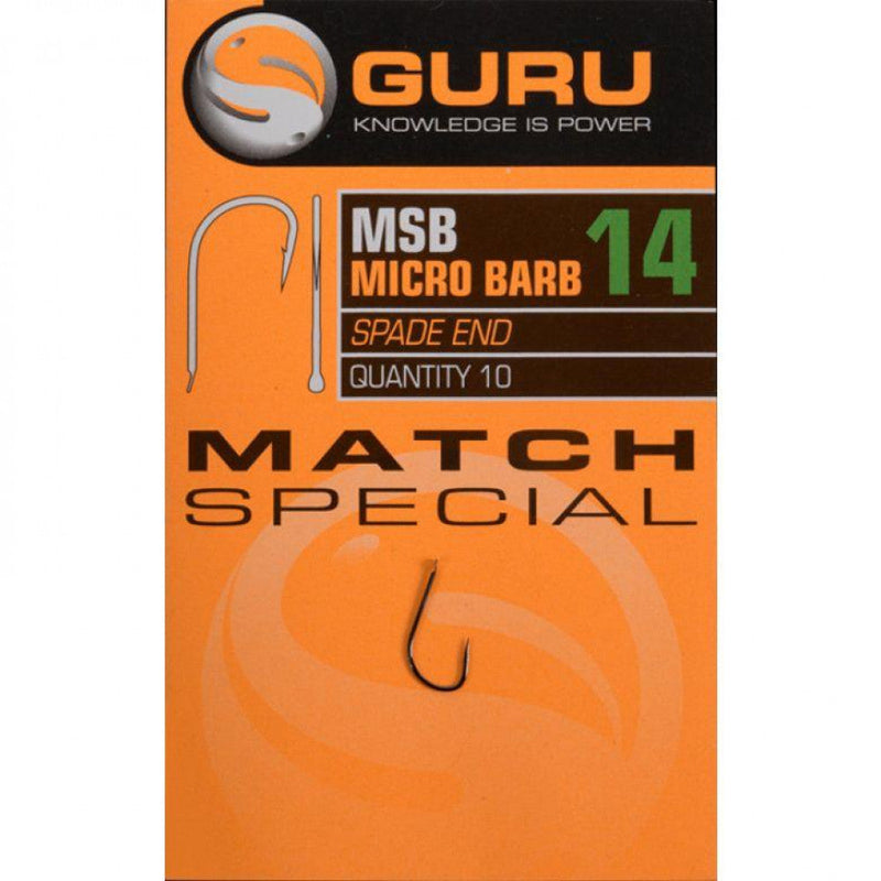 Guru Match Special Micro Barbed Hooks Spade End GURU
