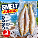 🐟 Smelt Jumbo Frozen Pike Deadbait – 3 Pack LUCEBAITS