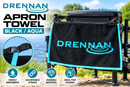 🧼 Drennan Apron Towel Black/Aqua DRENNAN