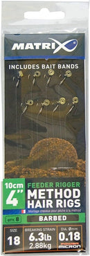 Matrix Feeder Rigger Method Hair Rigs Barbed 10cm MATRIX