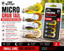 📦 Fox Rage Micro Grub Tail Mixed UV Colour Pack Loaded FOX