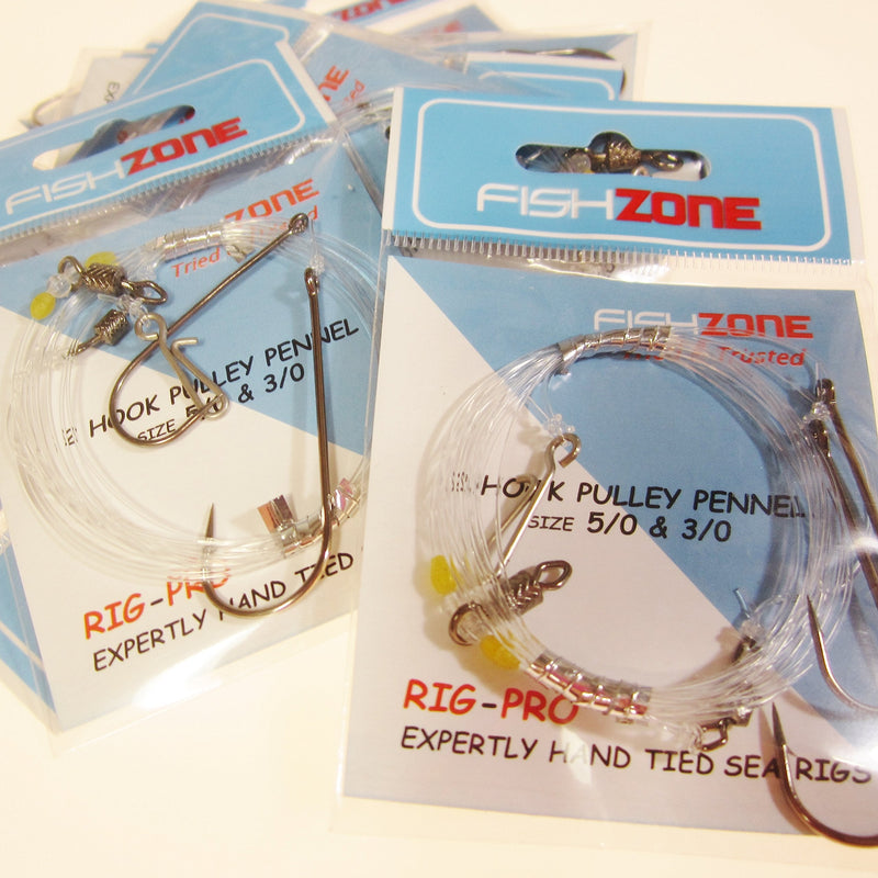 Fishzone 2 Hook Pulley Pennel #5/0 & #3/0