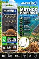 🪝 Matrix Feeder Rigger Method Hair Rigs Barbed 10cm MATRIX