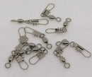 Dennett Nickel Crane Interlock Swivels 10 per Bag DENNETT