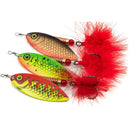 Fox Rage Spinner UV 26g – high-vibration predator spinner lure with UV blade and feather tail