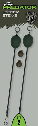 Fox Rage Predator Ledger Stems – 2 pack anti-tangle stems for pike and predator fishing