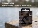 Kamasan Animal Spade Barbed Hooks to Nylon 30cm VIVADO