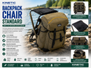 Kinetic Backpack Chair Standard 25L fishing backpack with integrated folding chair