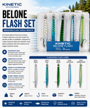 Kinetic Belone Flash Set sandeel sea fishing lures for mackerel garfish and cod