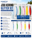 Kinetic Jebo Herring Glitter Set reflective sea fishing spoon lures