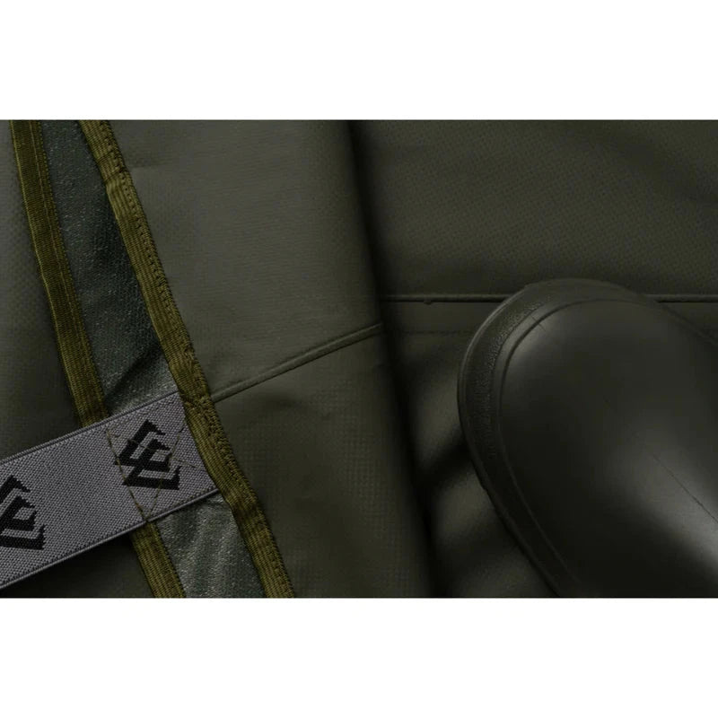 Mikado Thigh Waders – lightweight waterproof PVC fishing waders with non-slip boots.
