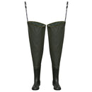 Mikado Thigh Waders – lightweight waterproof PVC fishing waders with non-slip boots.