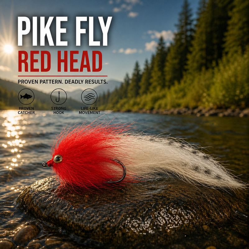 🪶 Pike Fly Red Head | Order Online in Ireland