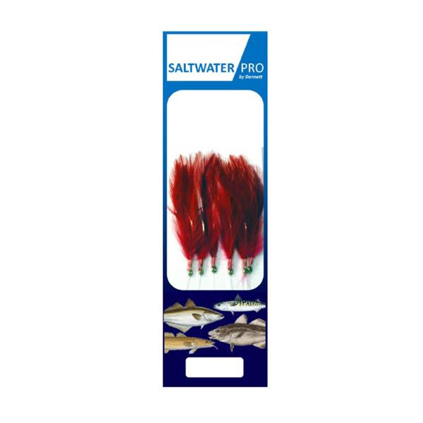 Dennett Saltwater Pro 6 Hook Red Feather Rigs