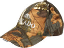 Mikado LED Camouflage Cap with built-in front LED light for night fishing and outdoor use