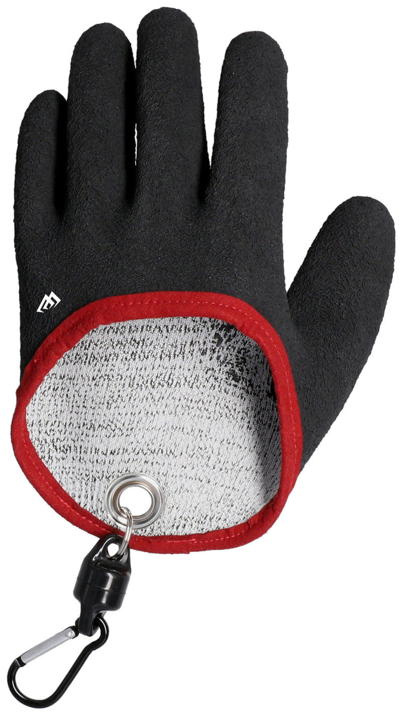 Mikado gloves for landing fish – non-slip cut-resistant predator fishing glove with clip attachment