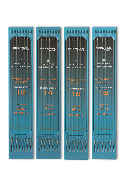 Drennan Hooklength Plate Barbless 6'' - Wide Gape Pellet DRENNAN