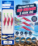 🪝 Saltwater Pro 3 Hook Red Dreamer Rigs DENNETT