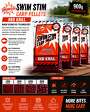 Dynamite Baits Swim Stim Pellets 900g - Red Krill DYNAMITE