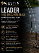 🎣 Westin Leader 1×19 Steel Wire Traces 2pcs/pack WESTIN
