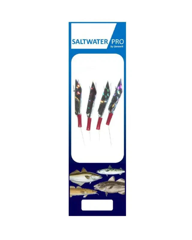 Dennett Saltwater Pro Cardoflector Silver 4 Hook Rigs DENNETT