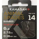 Kamasan Animal Spade Barbed Hooks to Nylon 30cm KAMASAN
