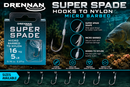 🪝 Drennan Super Spade Hooks to Nylon - Micro Barbed DRENNAN