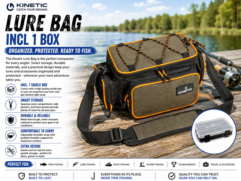 🧰 Kinetic Lure Bag Including 1 Tackle Box