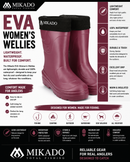 👢 Mikado EVA Women's Wellies – Lightweight Waterproof Boots MIKADO