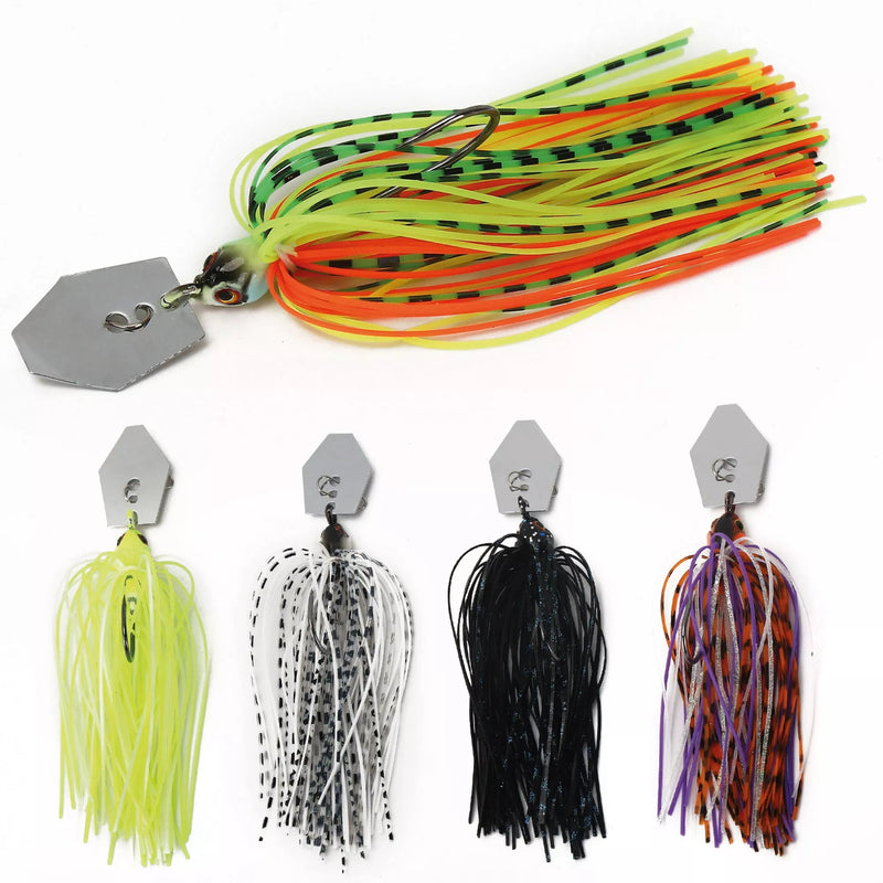 Fox Rage Bladed Jig 12g with vibrating blade and silicone skirt