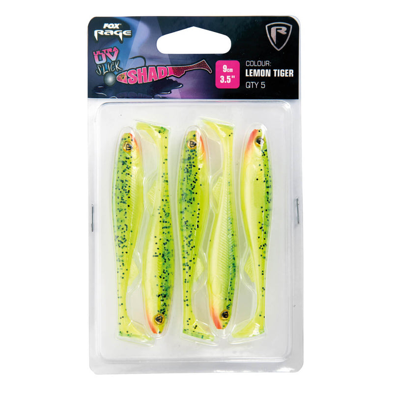 Fox Rage Slick Shad 9cm UV Lures FOX