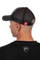 Fox Rage camo trucker hat with embroidered logo and adjustable snapback