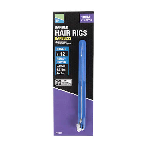 Preston Innovations KKM-B Banded Mag System Hair Rigs Barbless - 10cm