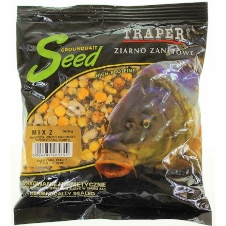 Traper Expert Groundbait Seeds 500g (Sweetcorn, Peanut, Tiger Nut, Hemp)